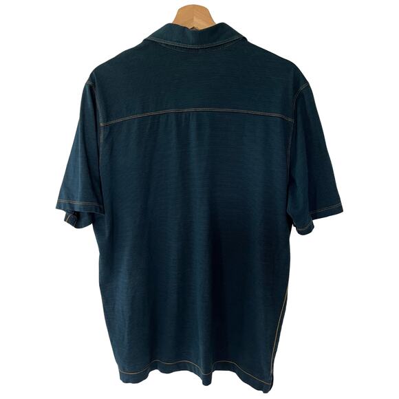 Johnston & Murphy - LOT OF 2 - Mens Sz M Knit Polos - Blue Patterned and Striped - Picture 6 of 8